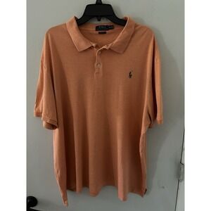 Polo Ralph Lauren Classic Fit, Short Sleeve Polo Shirt ,Orange Men's Size XXL